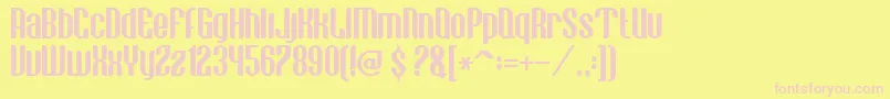 Sa0294VastagurlyDisplay Font – Pink Fonts on Yellow Background