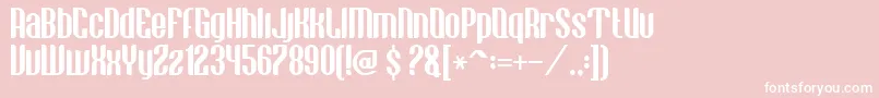 Sa0294VastagurlyDisplay Font – White Fonts on Pink Background