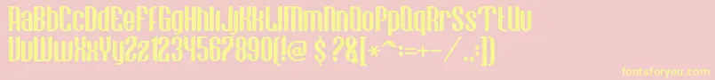 Sa0294VastagurlyDisplay Font – Yellow Fonts on Pink Background