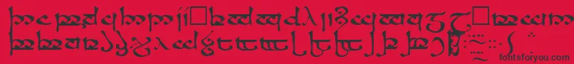 フォントMoromaRegular – 赤い背景に黒い文字