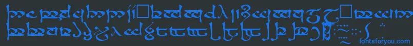 MoromaRegular Font – Blue Fonts on Black Background