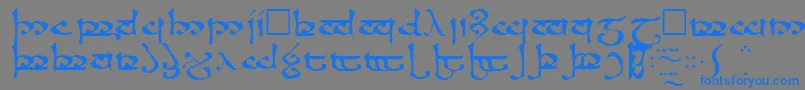 フォントMoromaRegular – 灰色の背景に青い文字