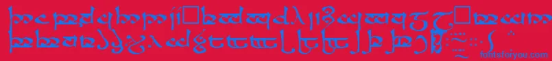 MoromaRegular Font – Blue Fonts on Red Background