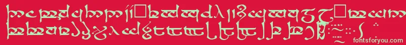 フォントMoromaRegular – 赤い背景に緑の文字