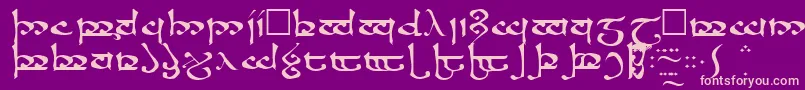 MoromaRegular Font – Pink Fonts on Purple Background