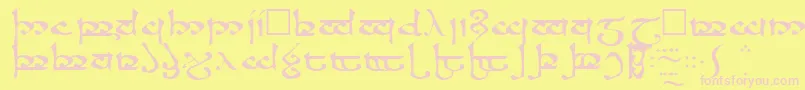 MoromaRegular Font – Pink Fonts on Yellow Background