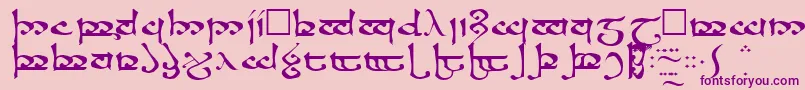 MoromaRegular Font – Purple Fonts on Pink Background