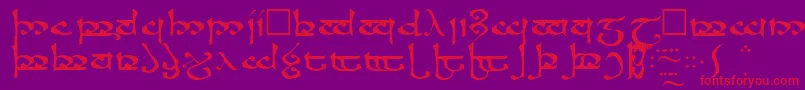 MoromaRegular Font – Red Fonts on Purple Background