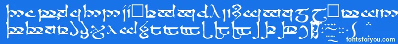 フォントMoromaRegular – 青い背景に白い文字