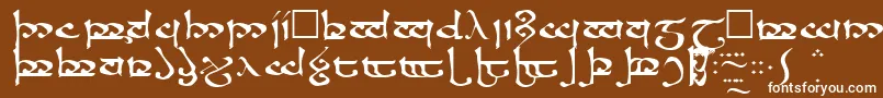 フォントMoromaRegular – 茶色の背景に白い文字