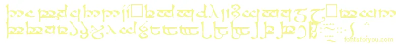 MoromaRegular Font – Yellow Fonts on White Background