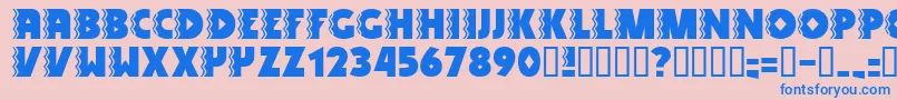 SnakeVenom Font – Blue Fonts on Pink Background