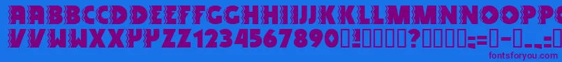 SnakeVenom Font – Purple Fonts on Blue Background