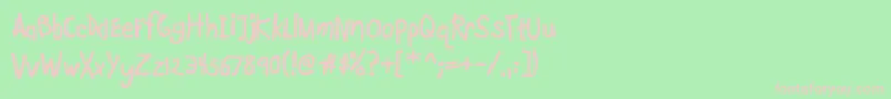 BoopeeBold Font – Pink Fonts on Green Background