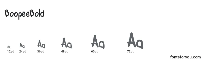 BoopeeBold Font Sizes