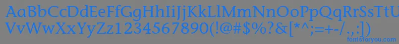 フォントStoneinformalstdMedium – 灰色の背景に青い文字