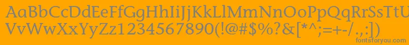 フォントStoneinformalstdMedium – オレンジの背景に灰色の文字