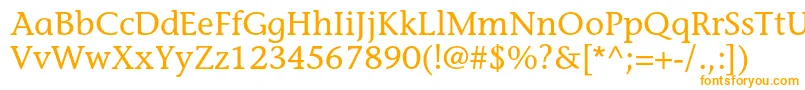 フォントStoneinformalstdMedium – 白い背景にオレンジのフォント