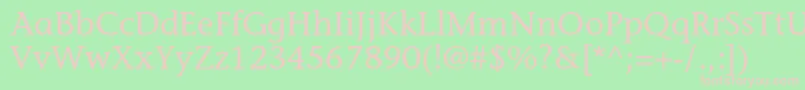 StoneinformalstdMedium Font – Pink Fonts on Green Background