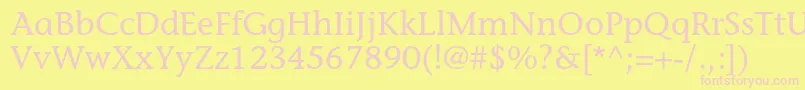 StoneinformalstdMedium Font – Pink Fonts on Yellow Background