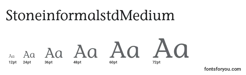 Размеры шрифта StoneinformalstdMedium