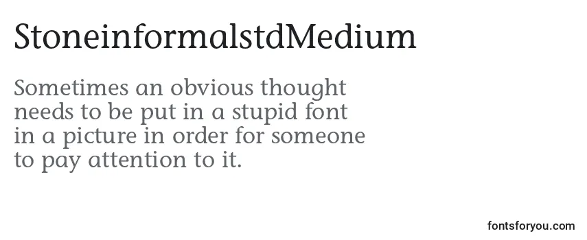 StoneinformalstdMedium -fontin tarkastelu