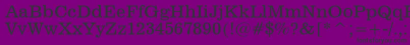 フォントNews701Bt – 紫の背景に黒い文字