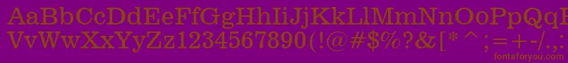 News701Bt Font – Brown Fonts on Purple Background