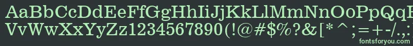 Шрифт News701Bt – зелёные шрифты на чёрном фоне