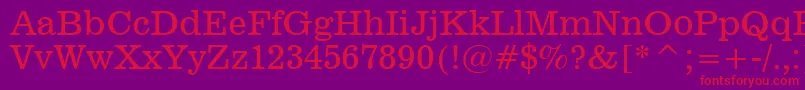 News701Bt Font – Red Fonts on Purple Background