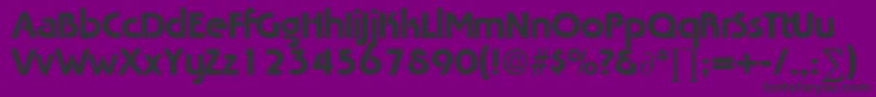Czcionka TabascoRegularDb – czarne czcionki na fioletowym tle