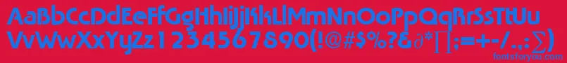 TabascoRegularDb Font – Blue Fonts on Red Background