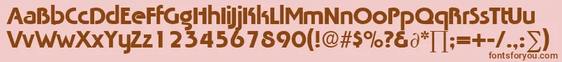Шрифт TabascoRegularDb – коричневые шрифты на розовом фоне