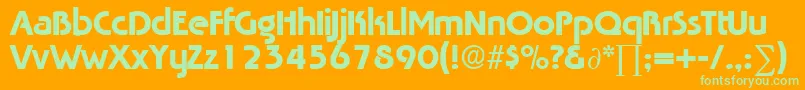 TabascoRegularDb Font – Green Fonts on Orange Background