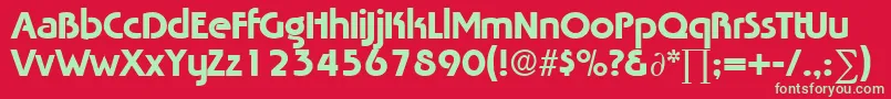 TabascoRegularDb Font – Green Fonts on Red Background