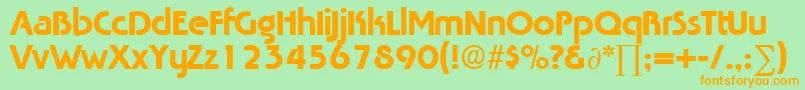 TabascoRegularDb Font – Orange Fonts on Green Background