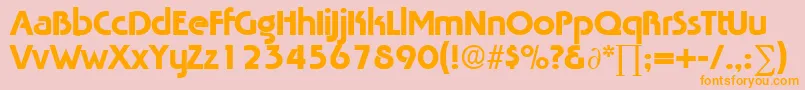 TabascoRegularDb Font – Orange Fonts on Pink Background