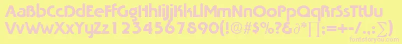 TabascoRegularDb-Schriftart – Rosa Schriften auf gelbem Hintergrund