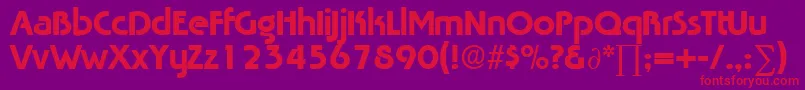 TabascoRegularDb Font – Red Fonts on Purple Background