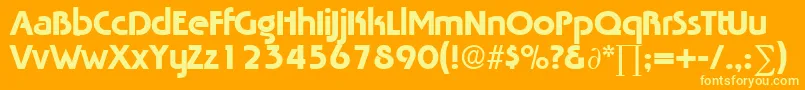 TabascoRegularDb Font – Yellow Fonts on Orange Background