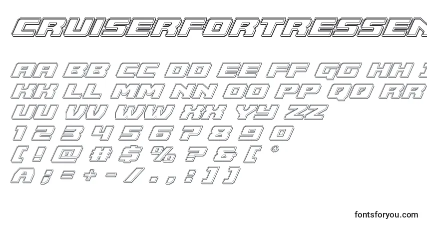 Czcionka Cruiserfortressengraveital – alfabet, cyfry, specjalne znaki