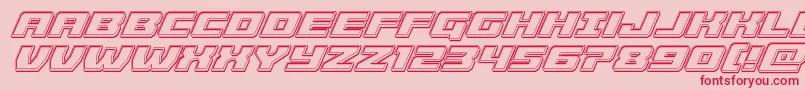 Cruiserfortressengraveital Font – Red Fonts on Pink Background