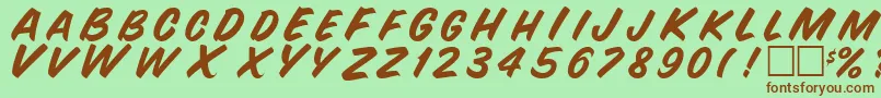 SnyderRegular Font – Brown Fonts on Green Background