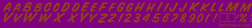SnyderRegular Font – Brown Fonts on Purple Background