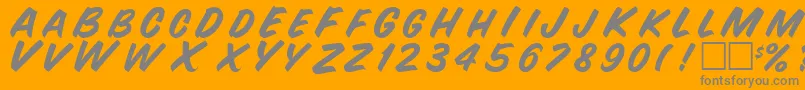 フォントSnyderRegular – オレンジの背景に灰色の文字