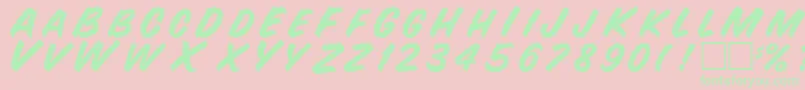 SnyderRegular Font – Green Fonts on Pink Background