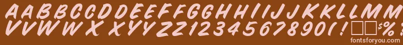 SnyderRegular Font – Pink Fonts on Brown Background