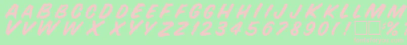 SnyderRegular Font – Pink Fonts on Green Background