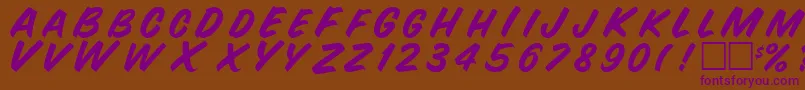 SnyderRegular Font – Purple Fonts on Brown Background