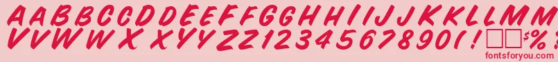 fuente SnyderRegular – Fuentes Rojas Sobre Fondo Rosa